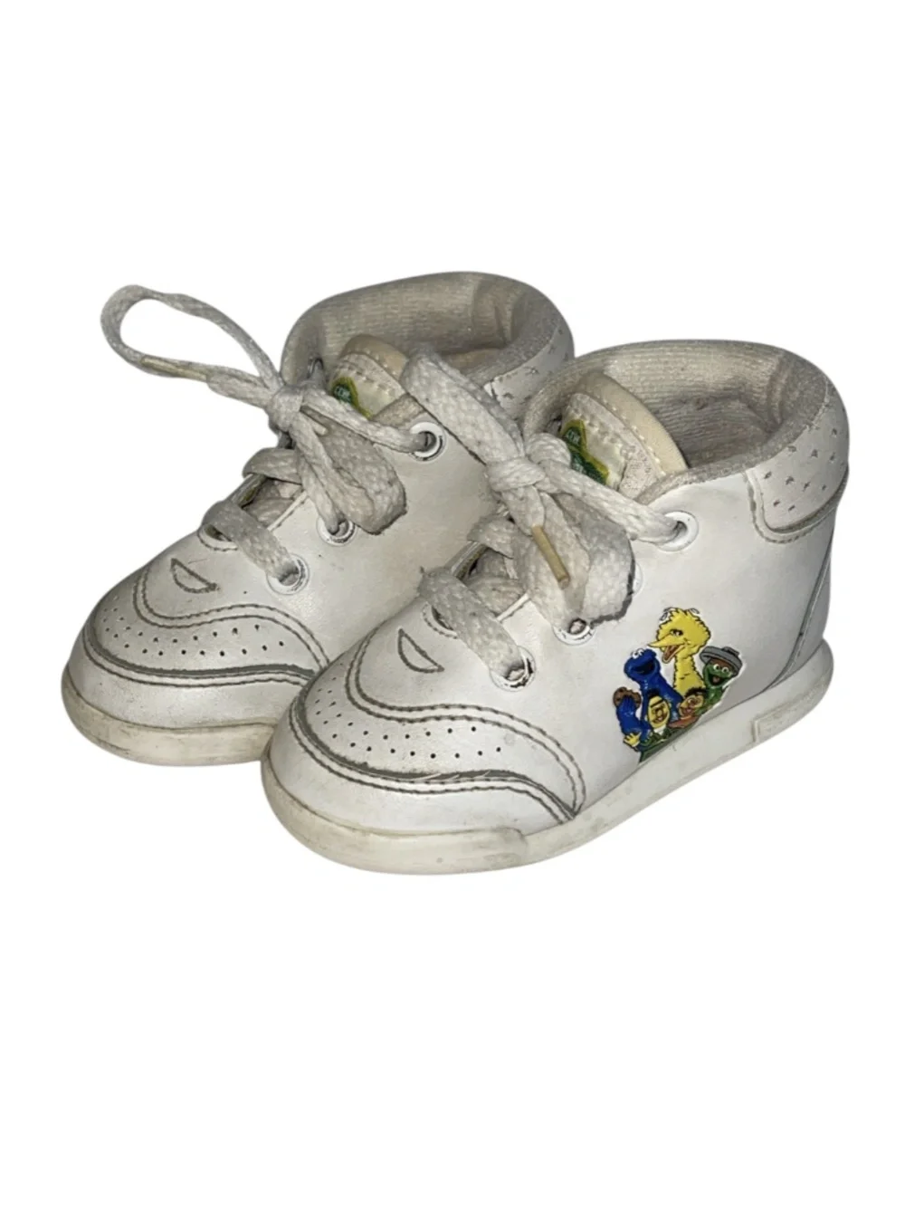 Vintage Sesame Street Sz 4 Infant Toddler Sneaker Shoes Oscar Cookie Big Bird